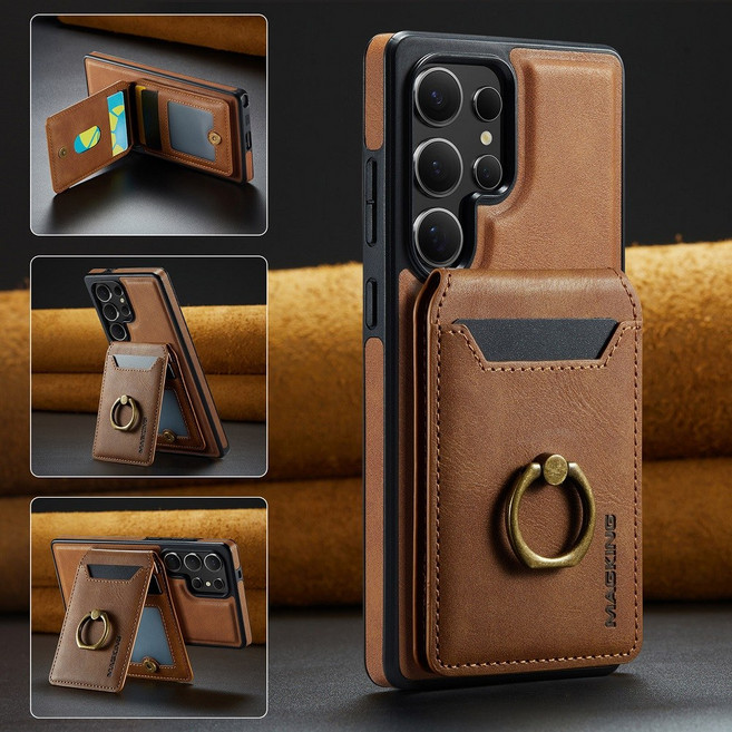 Gradle갤럭시S25/S25플러스/S25울트라 가죽 맥세이프 그립톡 카드지갑 케이스 고급 보호 케이스