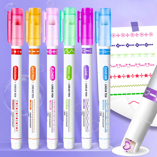 미니플 스템프 꾸미기 펜 세트, 1세트, 18색