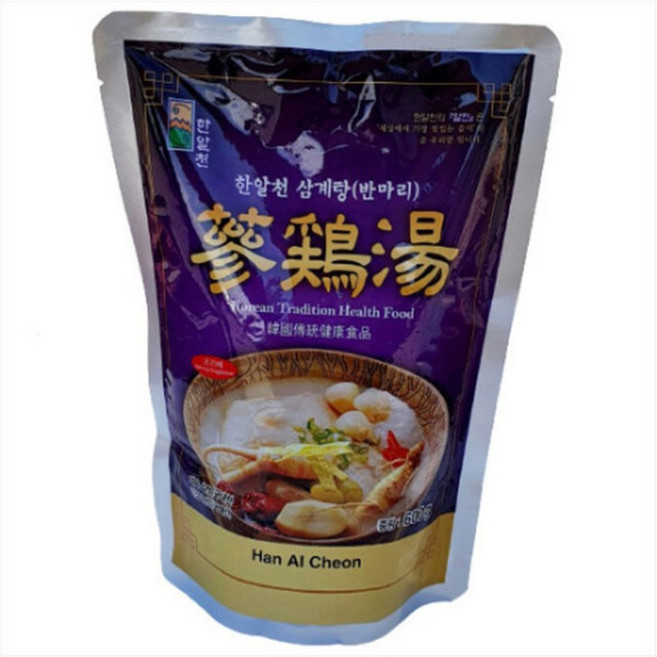 한알천 반계탕 반마리삼계탕 레토르트 600g, 1개