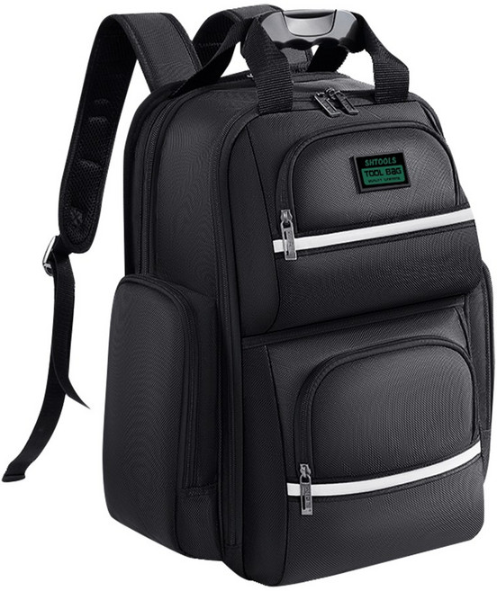 SHTOOLS 하중강화 대용량 42cm 공구백팩 산업용 공구가방, 1개