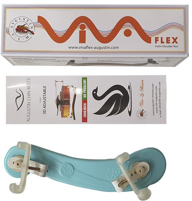 비바 플레스(Flex) 바이올린 어깨받침 4/4-3/4, 1개, 투명 블랙