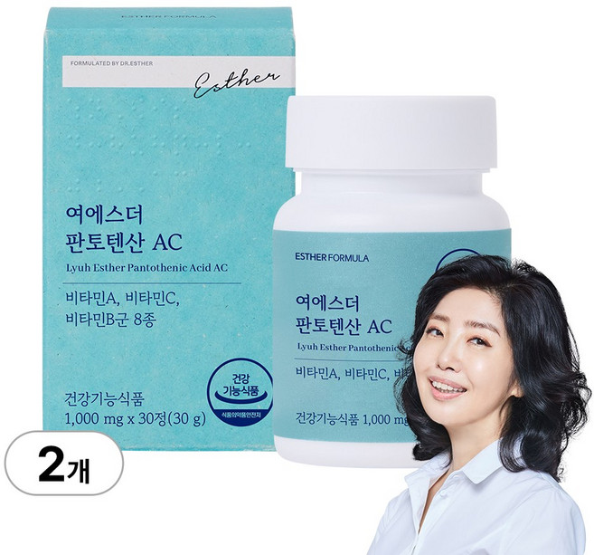 [본사직영] 여에스더 판토텐산 AC (판토텐산 4 000%) 국민영양 프로젝트, 2개, 30정