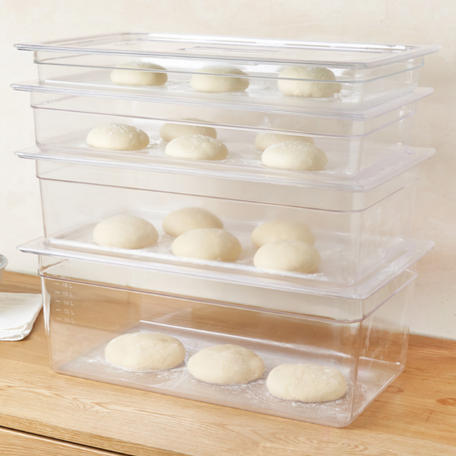 도우박스 반죽통 반죽발효용기 PC 투명 2 4 6 8인치 피자도우 제빵 베이커리 보관통, 1.투명 도우박스, 8 인치, 미포함, 1개