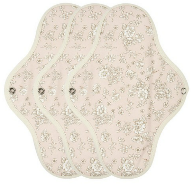 위즐리 방수 면 생리대 대형 핑크플라워, 1개입, 6개