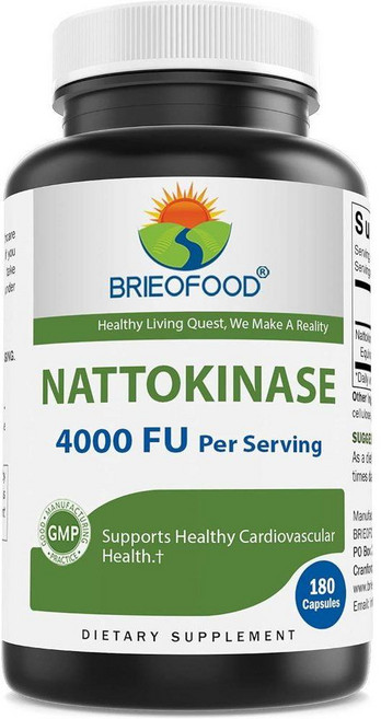 브리오푸드 나토키나제 4000FU 200mg Nattokinase 캡슐 180정, 1개