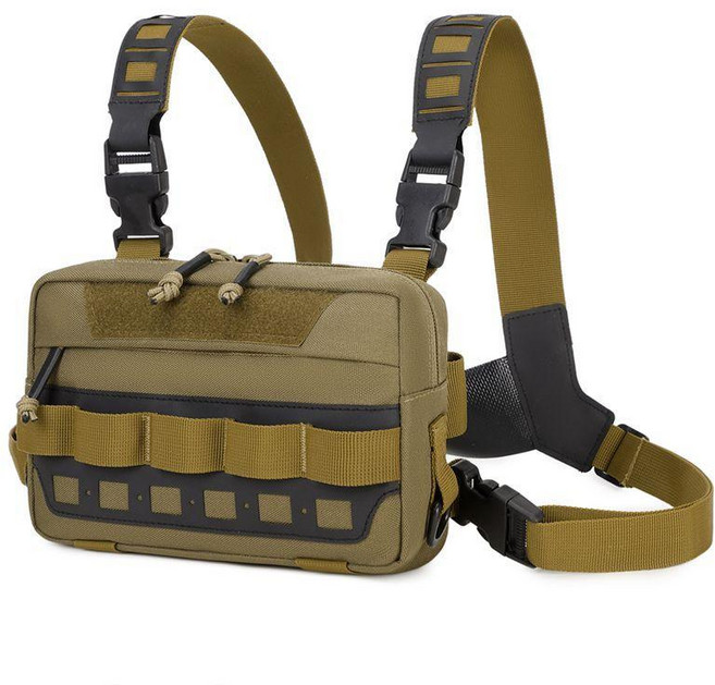 瑪薩威多功能男士斜挎包 運動機車包 摩托包 騎行包 戰術包, 棕色