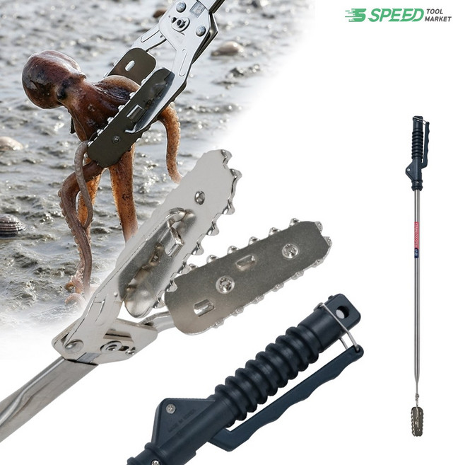 국산 스텐 악어집게 70cm 해루질 쓰레기 신발 정리 만능집게, 혼합색상, 1개