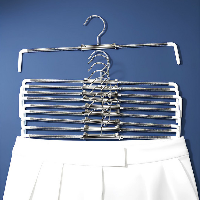 아우라7 자국없는 논슬립 치마 바지걸이, 10개, L (남성 추천)