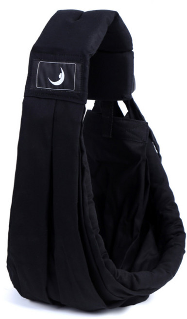 바바슬링 휴대용 신생아 아기띠 경량 슬링백, 블랙