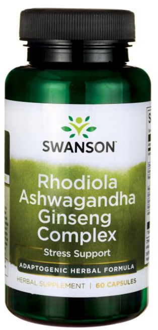 Swanson 斯旺森 紅景天人蔘複合膠囊, 60顆, 1罐