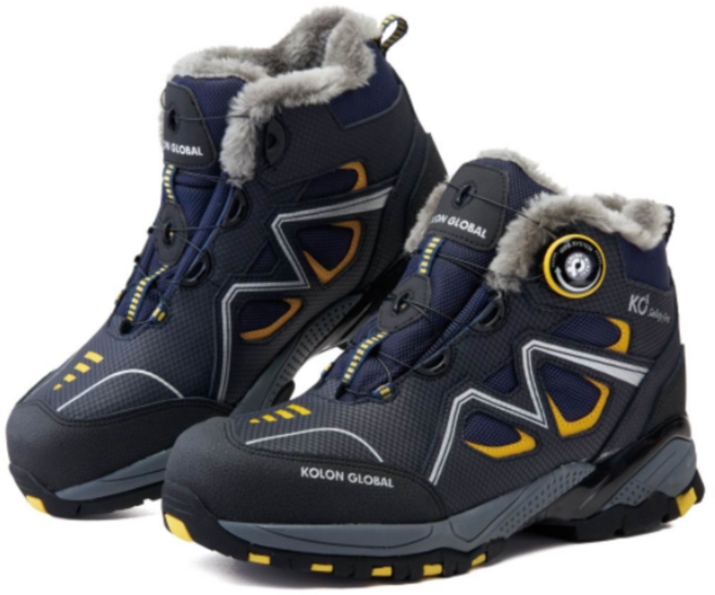 코오롱글로벌 방한안전화 KG-60W 와이드토캡 방한화 다이얼락 건설화