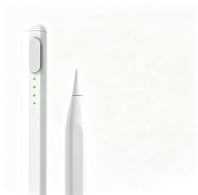 通用觸控筆 電容筆 電繪筆 觸碰筆 手機平板適用, 白色, 1個, 3代觸控筆【筆身電顯+POM筆尖】,白色