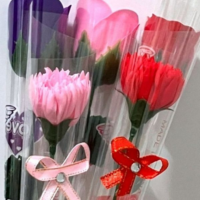 향기나는 비누 장미 한송이 투명 케이스 포장 감사 선물 세트 기념일 감동 선물, 1개, 장미 한송이 퍼플