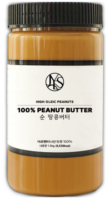 야스티 아르헨티나산 하이올레익 땅콩 100% 순 땅콩버터 크리미, 1.5kg