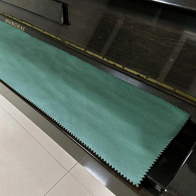 鋼琴鍵盤防塵蓋布 88鍵通用簡約罩布, 鋸齒--綠色, 1個