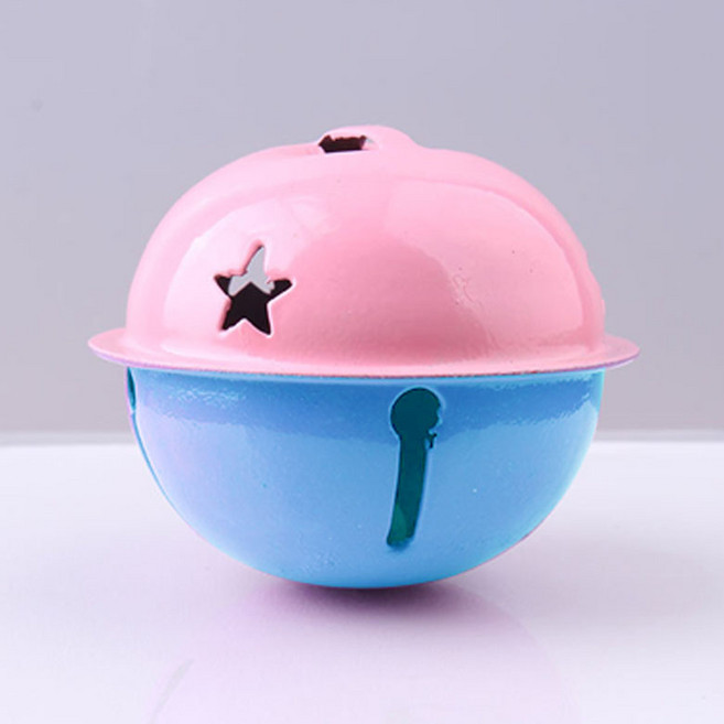 헤세드 40mm 투톤 컬러방울 딸랑이 방울 방울장식, 1개, 핑크+블루