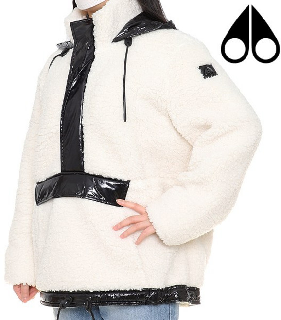 무스너클 여성후드 반집업후드 뽀글이후드 후리스후드 에이번허스트 2 흰검 후드