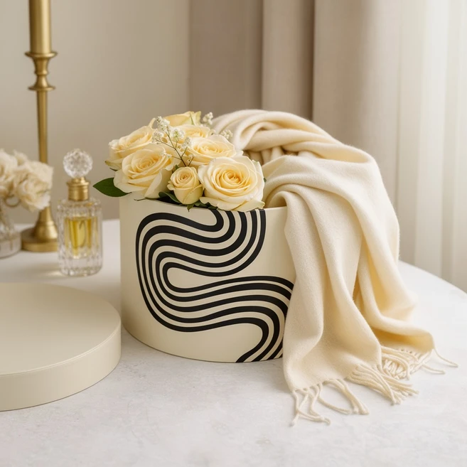 플라잉타이거 코펜하겐 고급 아르누보 원형 선물 상자 포장 보관함 생일 발렌타인 화이트데이, 1개, 혼합(M사이즈) - 쿠팡