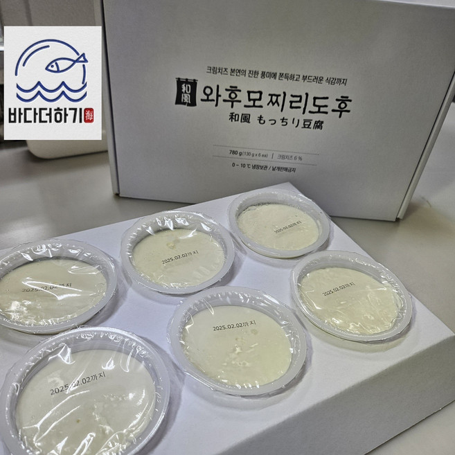 와후 모찌리도후 780g(130gx6개) 와인안주 샐러드 일본식두부, 1개, 흰색