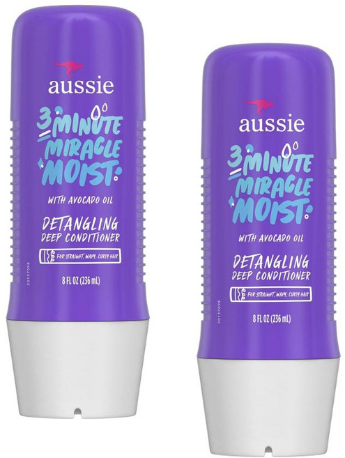 오지 3분 미라클 모이스트 딥 컨디셔너 Aussie 3 Minute Miracle Moist Deep Conditioner, 2개, 237ml
