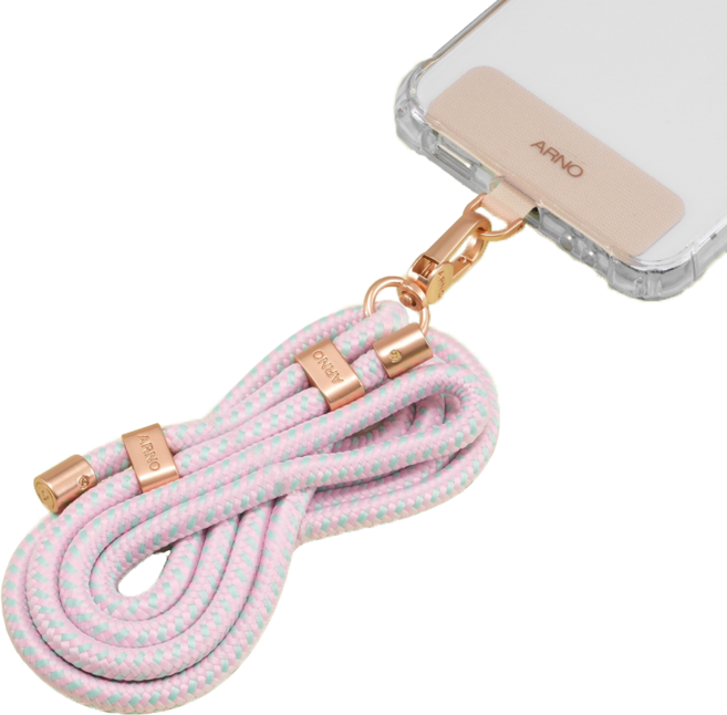 아르노 슬림 핸드폰스트랩 '드라마 속 그 핸드폰줄', 1개, 핑크 팝 민트