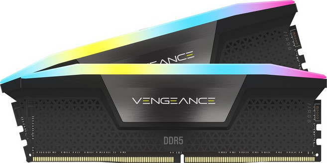 CORSAIR DDR5-6000MHz VENGEANCE RGB DDR5 (PC5-48000) Intel XMP 32GB CMH32GX5M2E6000C36 데스크탑, 6200 MHz