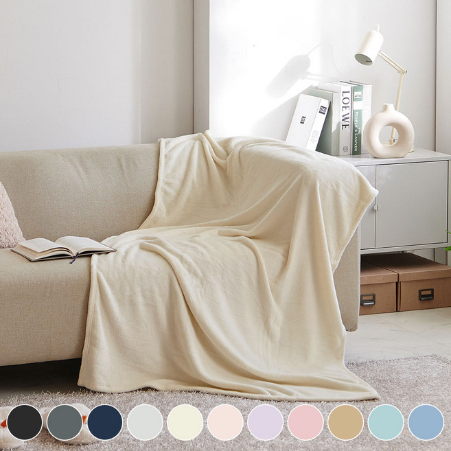 데시뉴 에센스 솔리드 양면 극세사 담요 블랭킷