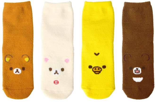 리락쿠마 수면양말 4종