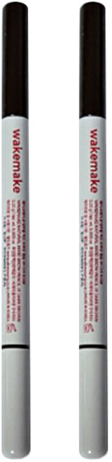 웨이크메이크 내추럴 하드 브로우 펜슬, 2개, 1호 다크브라운