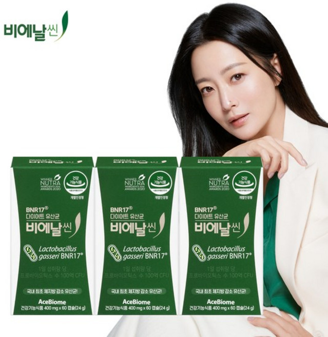 BNR17 [본사출고] 다이어트유산균 비에날씬(3개월) 세트상품, 60정, 3개