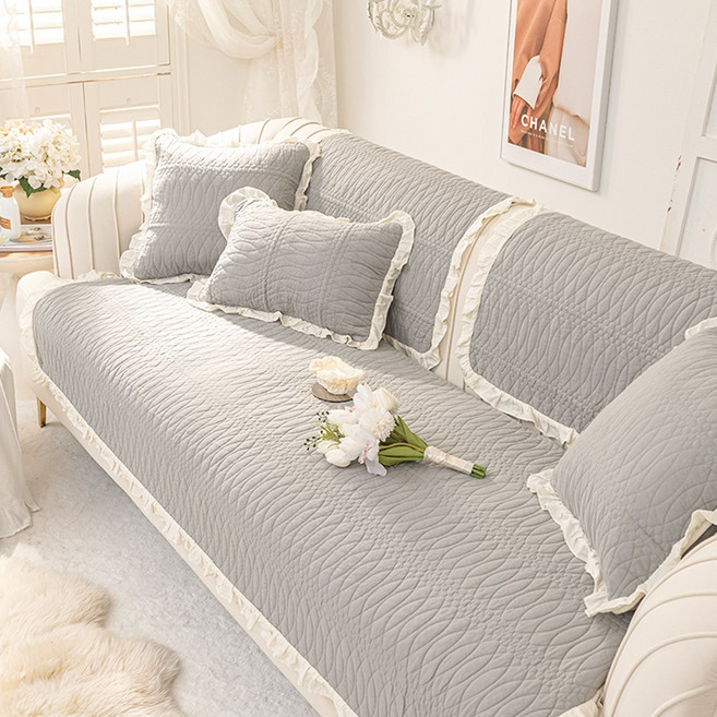 코팅블루 부드럽고 포근한 순면 논슬립 쇼파패드