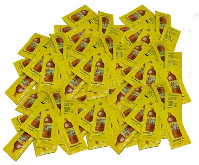 발렌티나 멕시칸 매운 소스 피칸테 살사 양념 소금 향신료 믹스 칠리 페퍼로 만들어짐 칩 패스트푸드 점심 간식 등에 완벽 100개 포장 03온스 8그램, 0.34 플로우 온스 (100개 묶음)