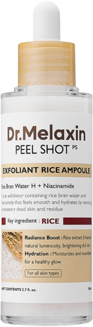닥터멜락신 필 샷 각질 케어 쌀 앰플, 80ml, 1개 - 쿠팡