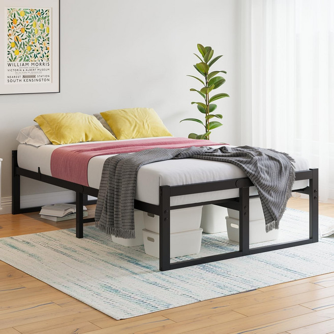 철제 침대프레임 침대깔판 매트리스 받침대 바닥 깔판, 블랙