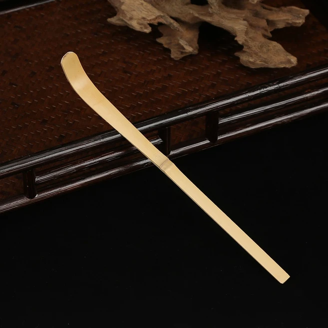 릴스베이 말차 대나무 차시 차도구 다도 악세사리 가루녹차 주걱 긁게 마차 스푼, 1개, 우드 - 쿠팡