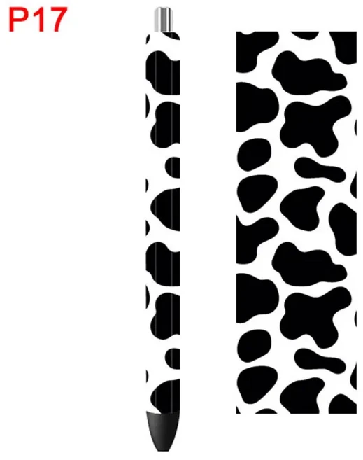 에폭시 펜 랩용 3D UV DTF 전사 스티커 레오파드 사용하기 쉬운 맞춤형 데칼 P23 4.75x1.5 인치 10 개, 10 P17