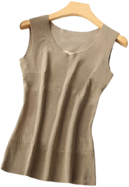 德絨發熱衣背心 親膚保暖內搭 彈力修身顯瘦無袖百搭