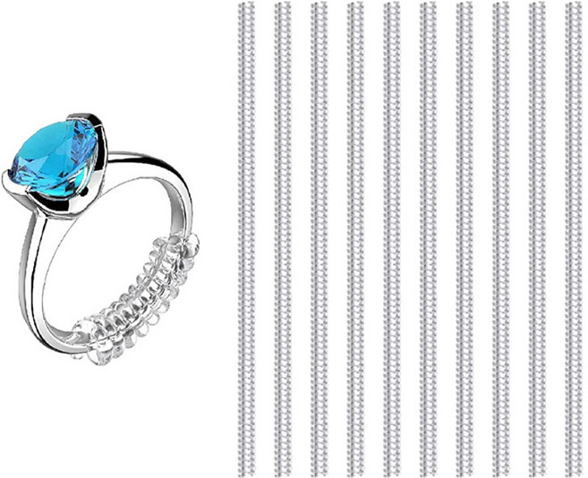 리빙준 반지 사이즈 조절 이너밴드 실리콘 투명 크기 줄이기, 10개, 3.5mm