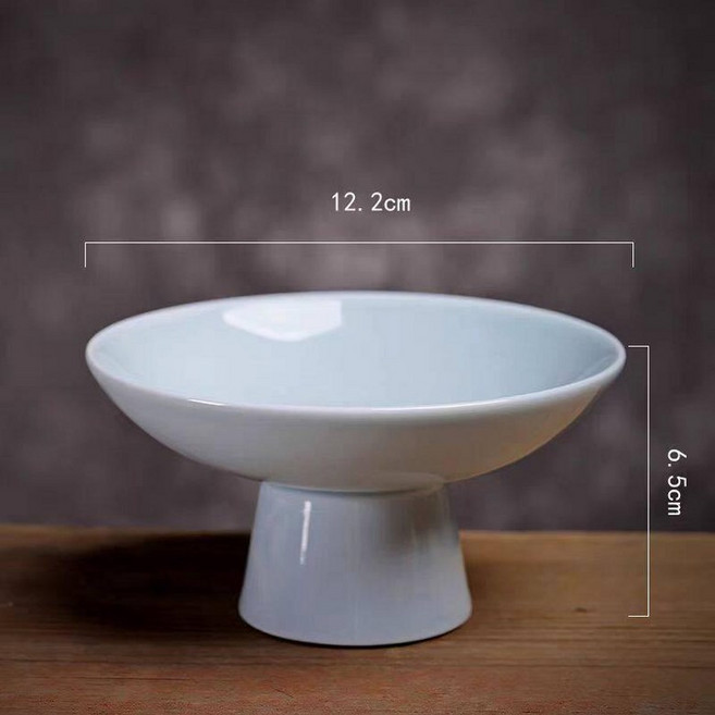 위스키 샘플러 트레이 우드트레이 와인잔 원형 와인바, 1개, 세라믹 다리 핑크그린 과일 접시