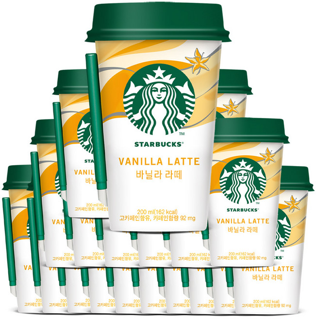 스타벅스 바닐라라떼 200mlx20컵+아이스포장, 20개, 200ml