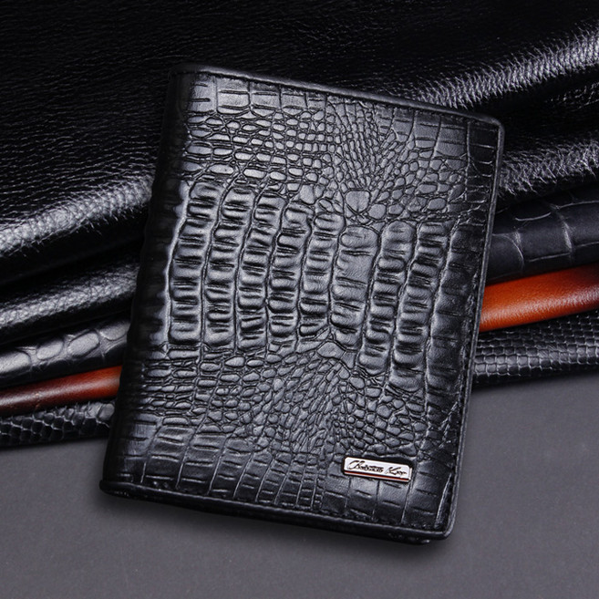 크리스찬케리 남성 소가죽 중지갑 CK-2204 악어무늬 카드 지폐 수납 지갑