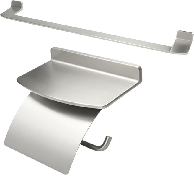 무광 사틴 휴지걸이 수건걸이 2품 세트 HY2020-T2, 1세트