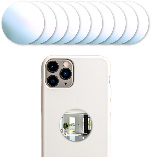 쿠시드 다용도 거울 스티커 미니 10p 세트, 원형