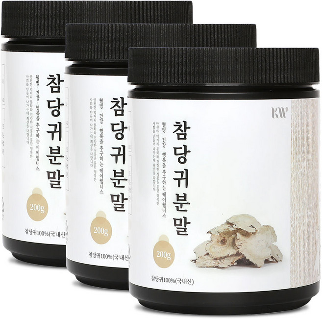 케이웰니스 국산 참당귀 분말, 3개, 200g