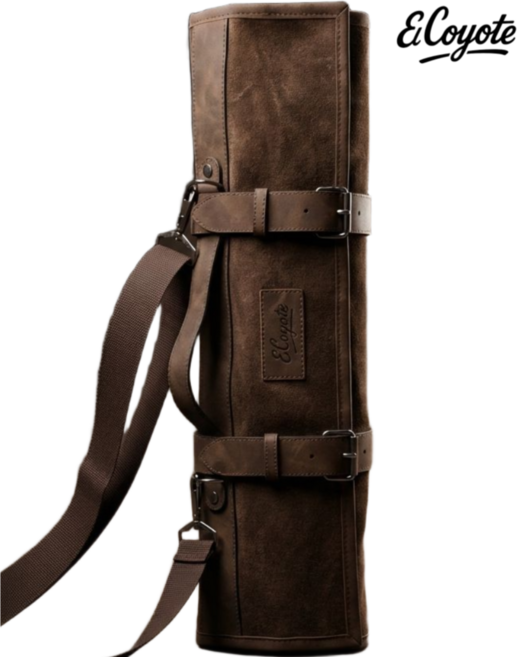 칼가방 10슬롯 사시미칼 왁스캔버스 16oz 엘코요테, 1개, 다크브라운