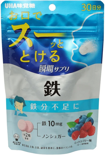 유하미카쿠토 순간 보조제 철 10mg 타블렛 믹스베리맛 60g, 1개, 60정 - 쿠팡