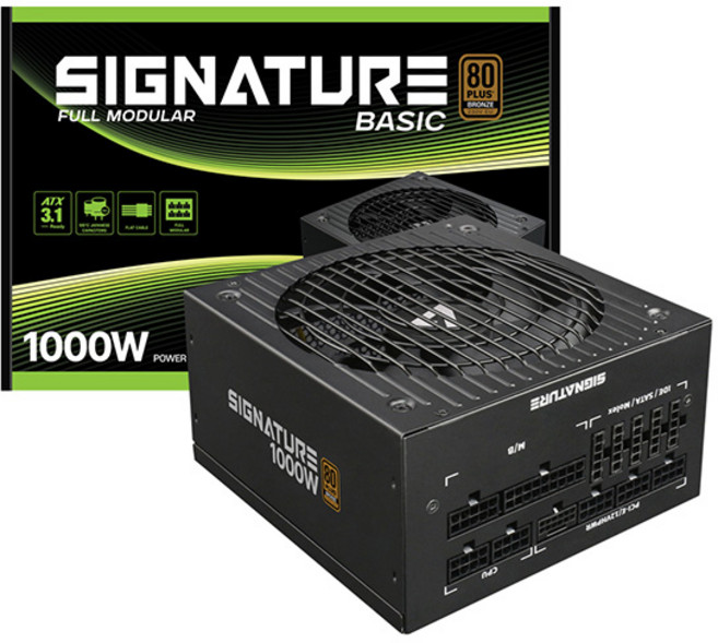 AONE 시그니처 1000W 80PLUS 브론즈 풀모듈러 베이직 블랙 ATX3.1 PC파워