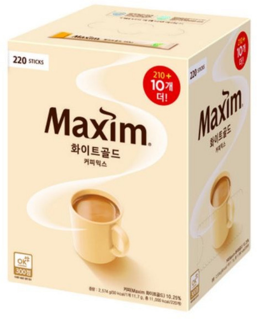 맥심 화이트골드 커피믹스, 11.7g, 220개입, 1개