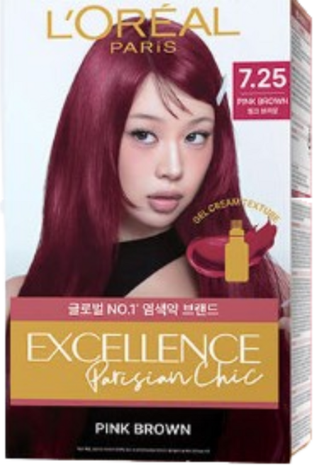 로레알파리 엑셀랑스 파리지앵 시크, 2개, 7.25 PINK BROWN