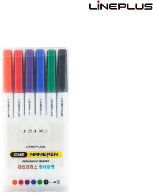 라인프러스 원네임펜 6색세트, 단품